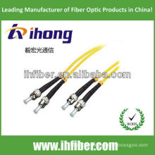 ST-ST singlemode duplex fiber optic patch cord manufacturer with high quality